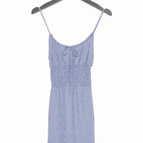 Rouje Cassandre Blue White Bleu Vichy Gingham Smocked Dress - FR 34 / US 2 / XS - Picture 4 of 16